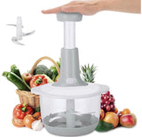 Manual Food Chopper, Speedy 1500ML Chopper with 3 Curved Stainless Steel Blades