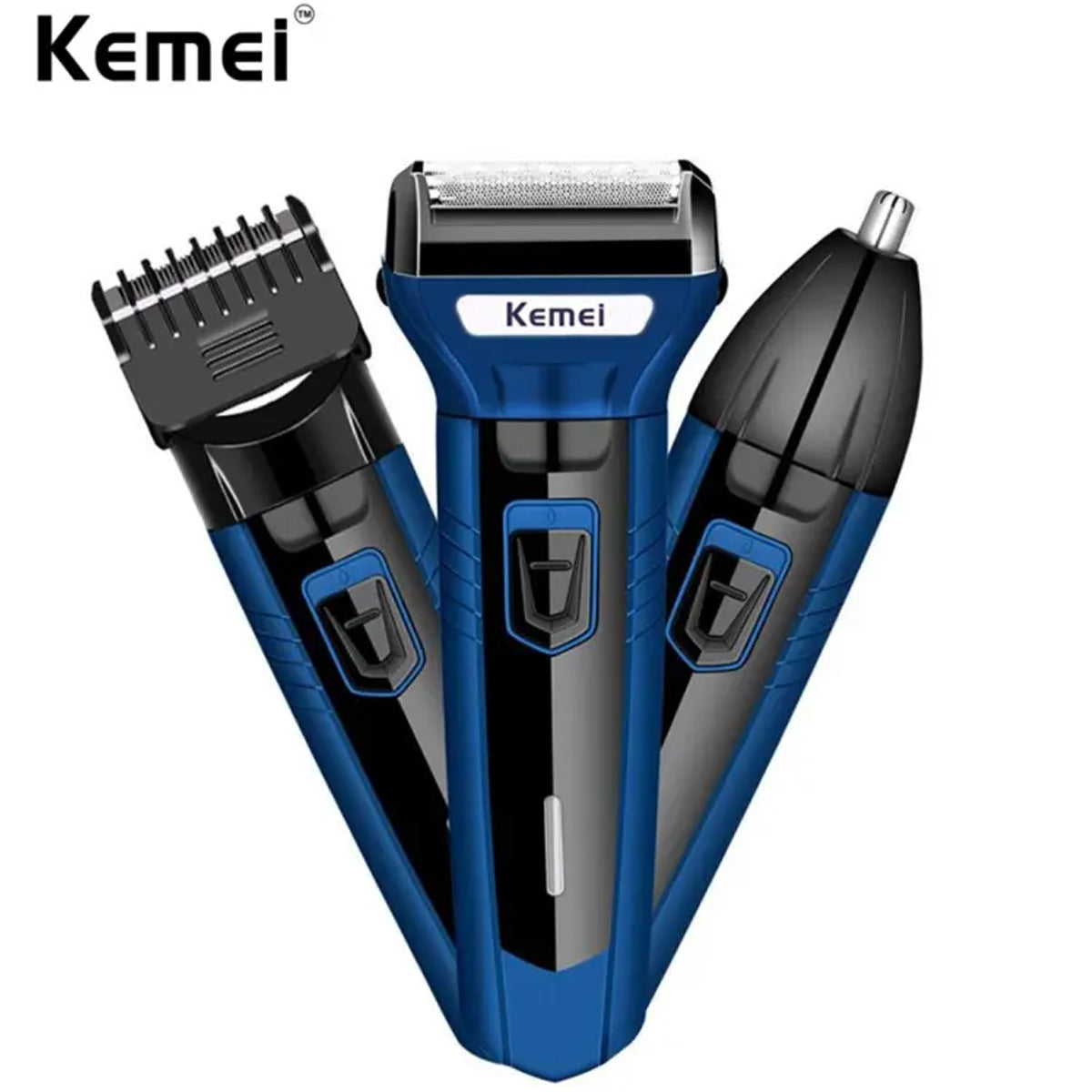 badgeKemei KM-6330 3 in 1 Professional Hair Trimmer Super Grooming Kit Shaver Clipper Nose Trimmer