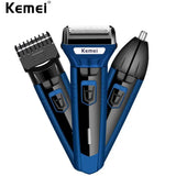 badgeKemei KM-6330 3 in 1 Professional Hair Trimmer Super Grooming Kit Shaver Clipper Nose Trimmer